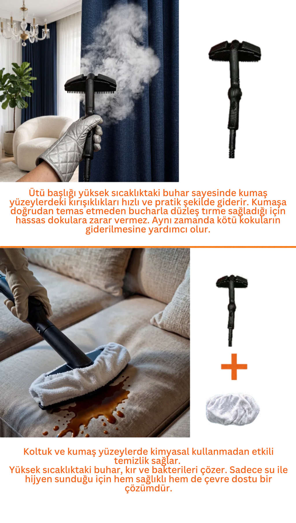 Çok Fonksiyonlu 9-in-1 Buharlı Temizlik Makinesi - Buharlı Temizleyici