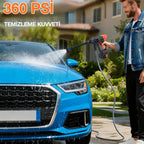 Çift Akülü Şarjlı Yüksek Basınçlı Oto Araba Bahçe Yıkama Ve Temizleme Tabancası Makinesi